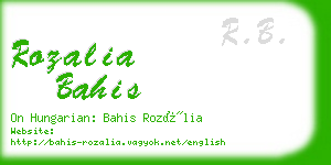 rozalia bahis business card